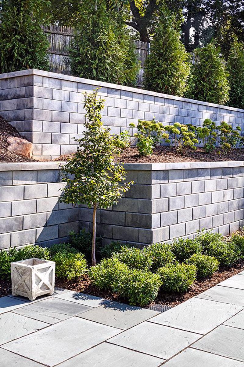 Concrete garden hot sale retaining wall